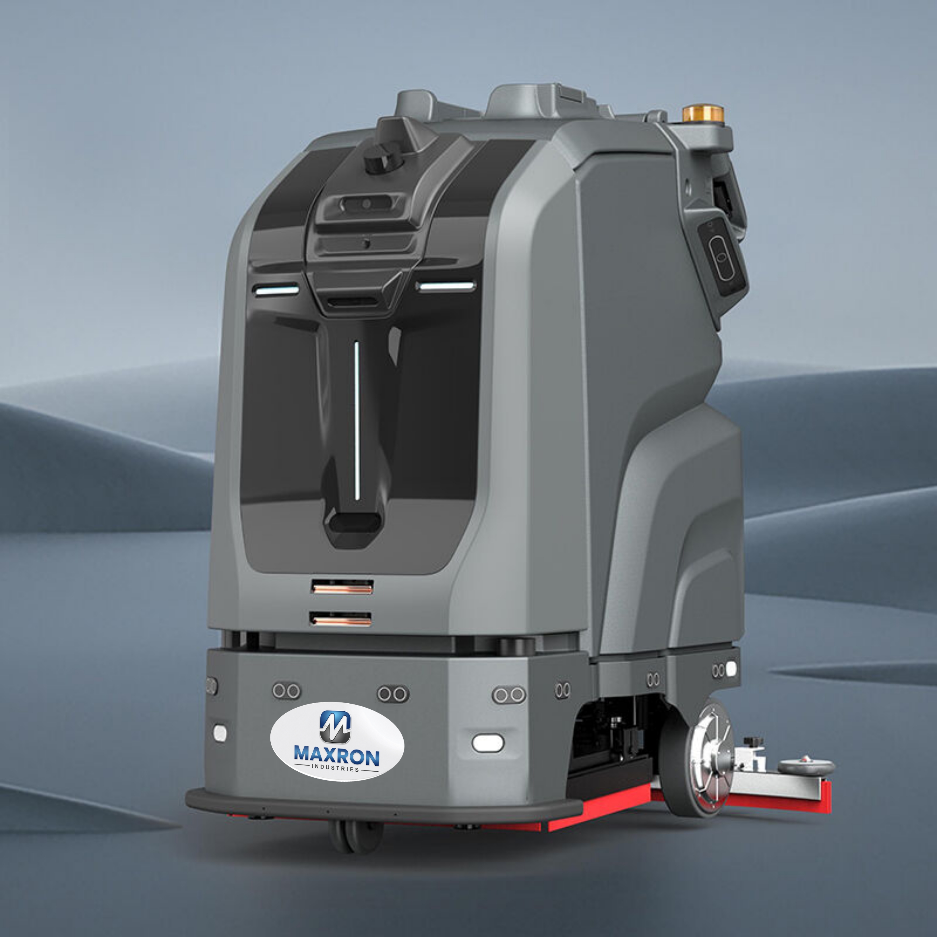 Maxron MX robotic floor scrubber studio three-quarter autonomous cleaning solution